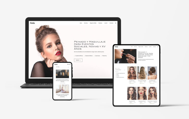 Diseño y desarrollo de página web Salon de Belleza